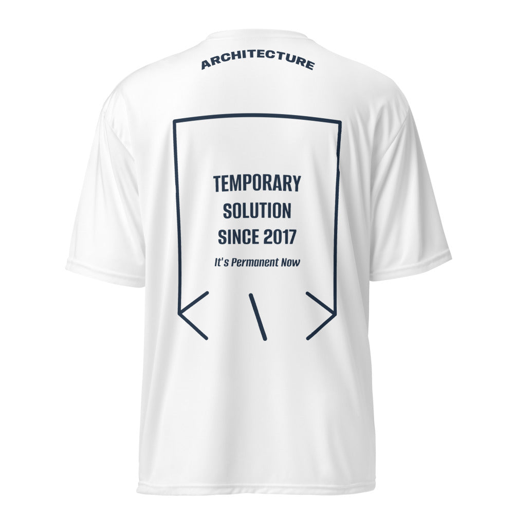 Temporary Solution Since 2017 — White Navy back mockup