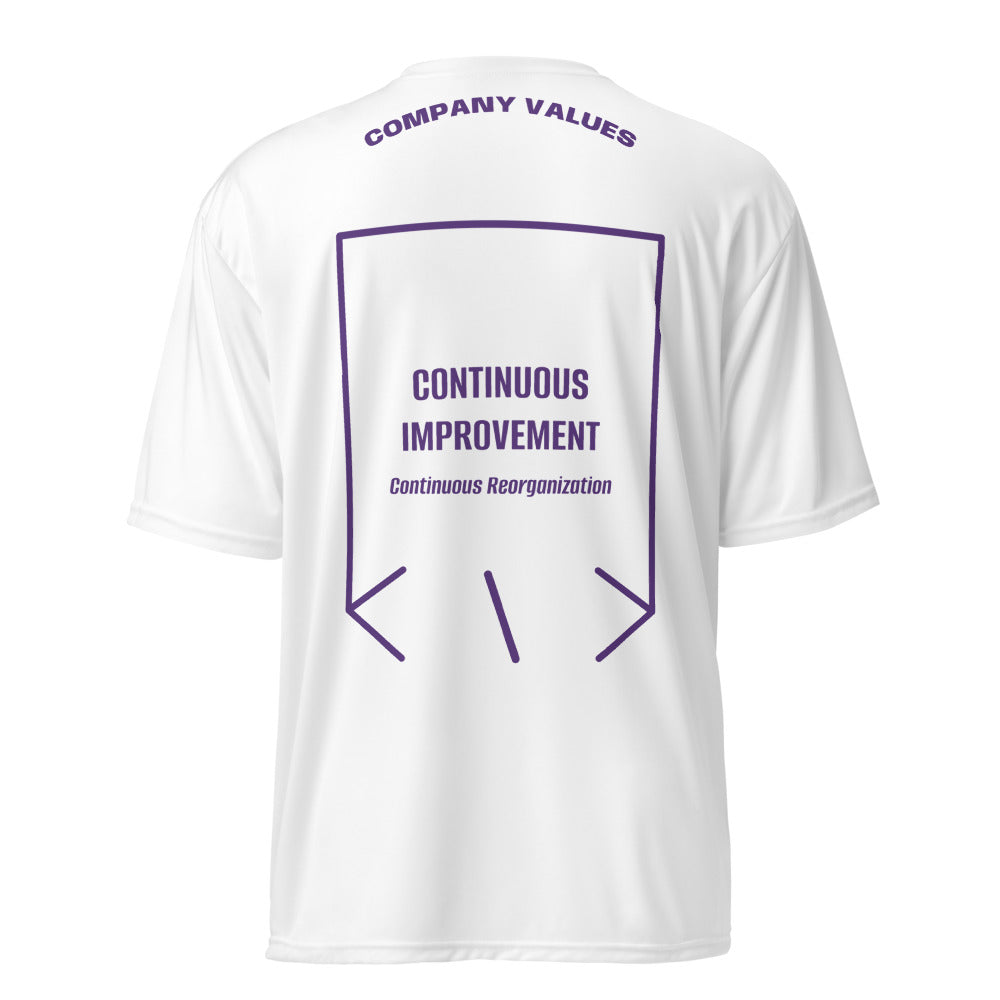Continuous Improvement — White Purple back mockup