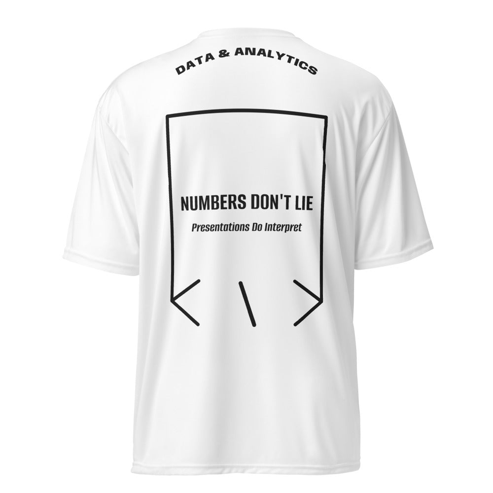 Numbers Don't Lie — White Black back mockup