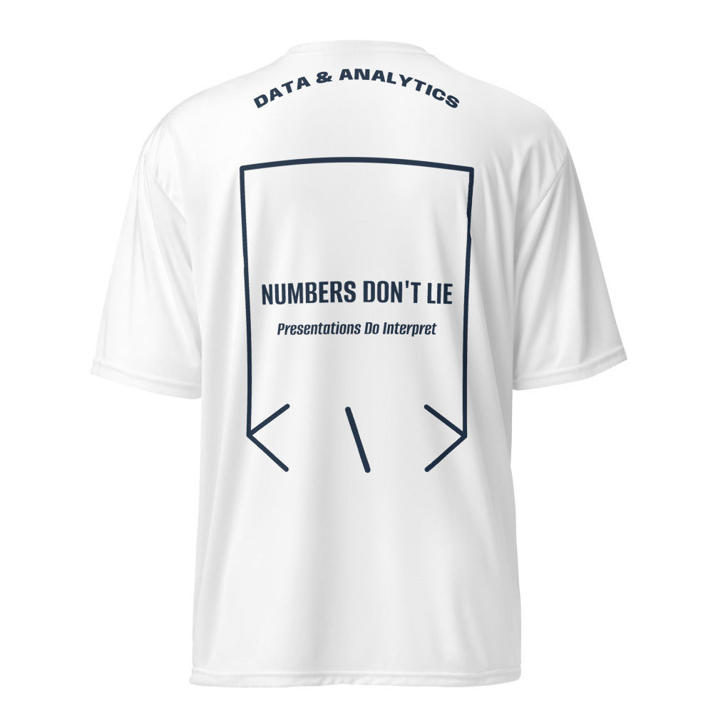 Numbers Don't Lie — White Navy back mockup