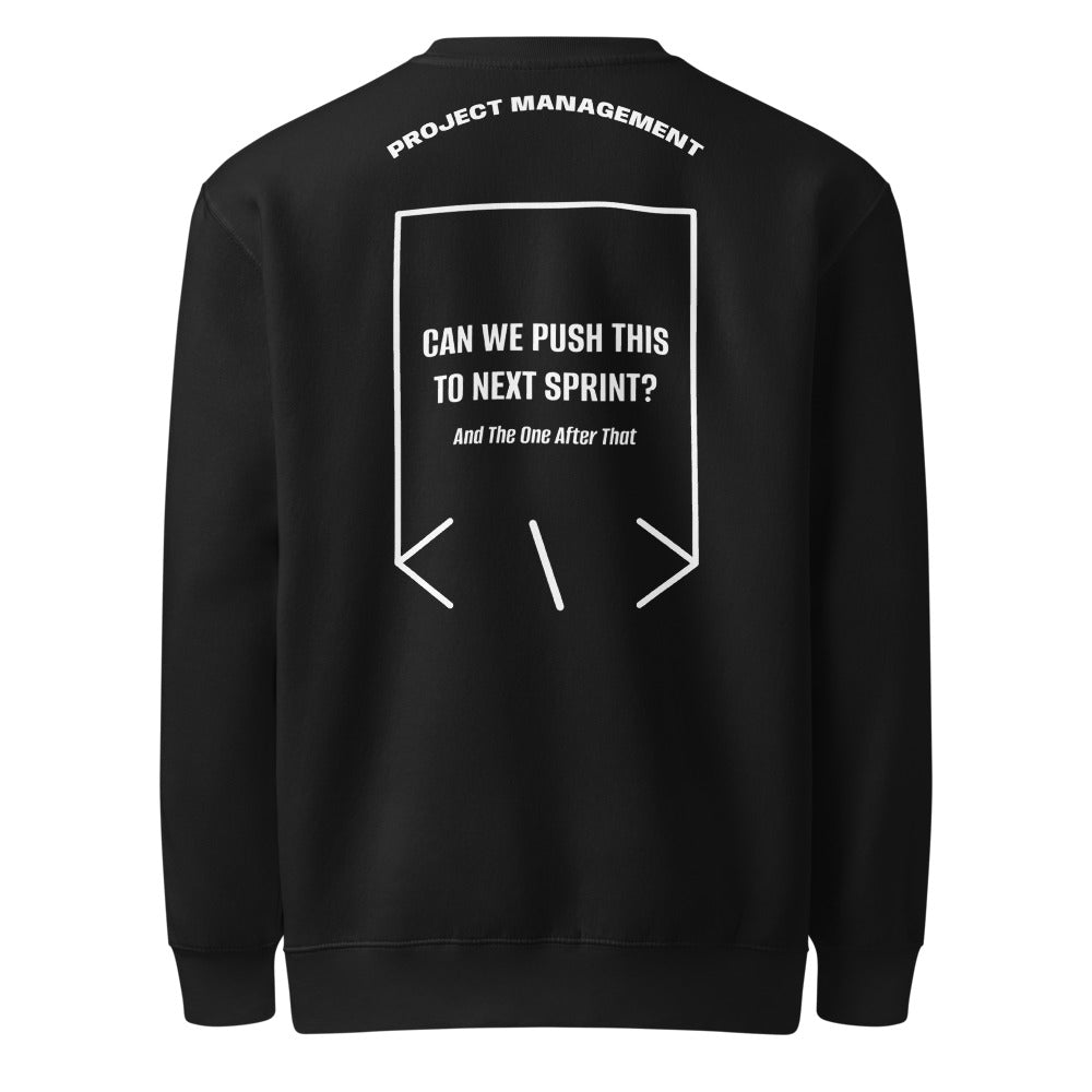 Can We Push This To Next Sprint? — Black White back mockup