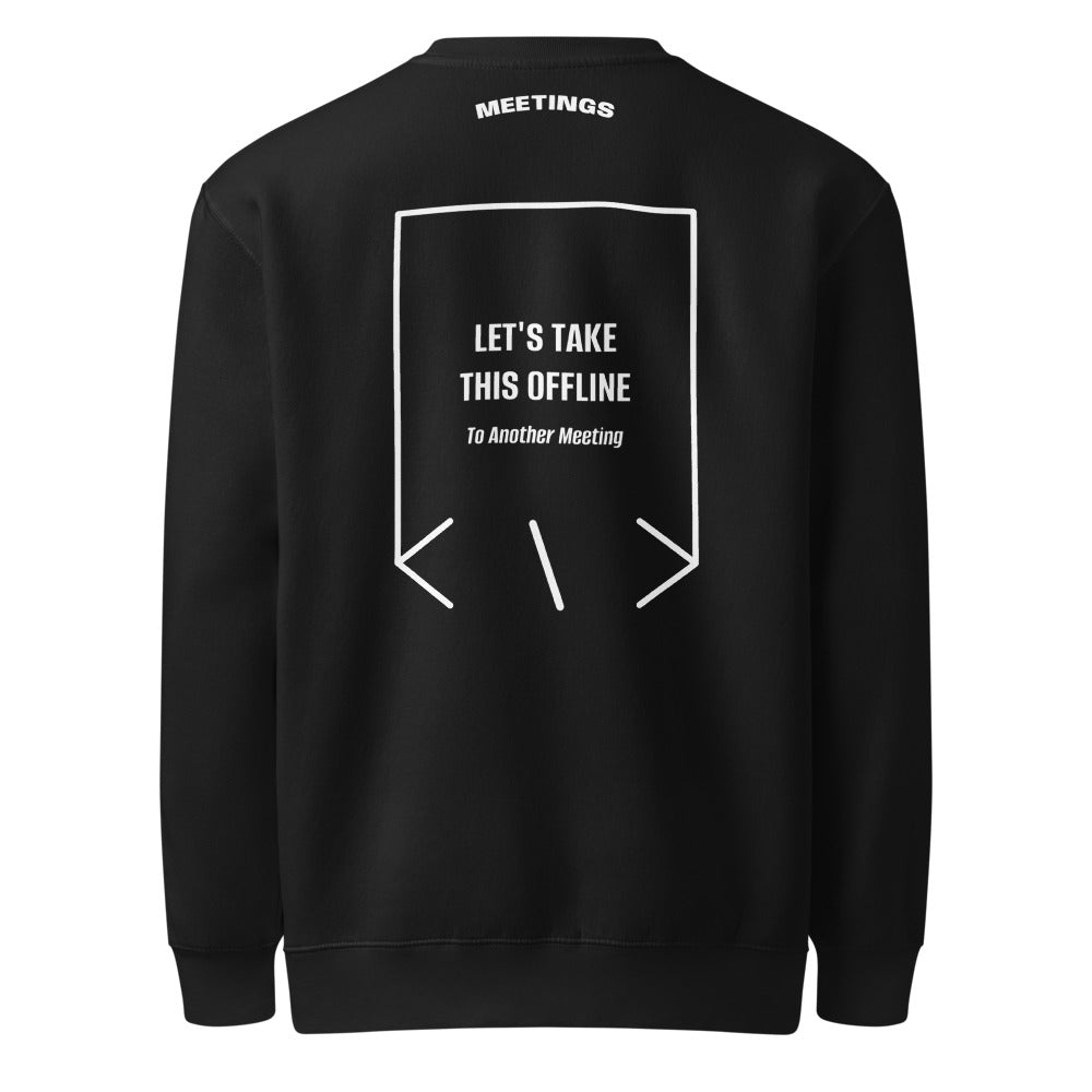 Let's Take This Offline — Black White back mockup