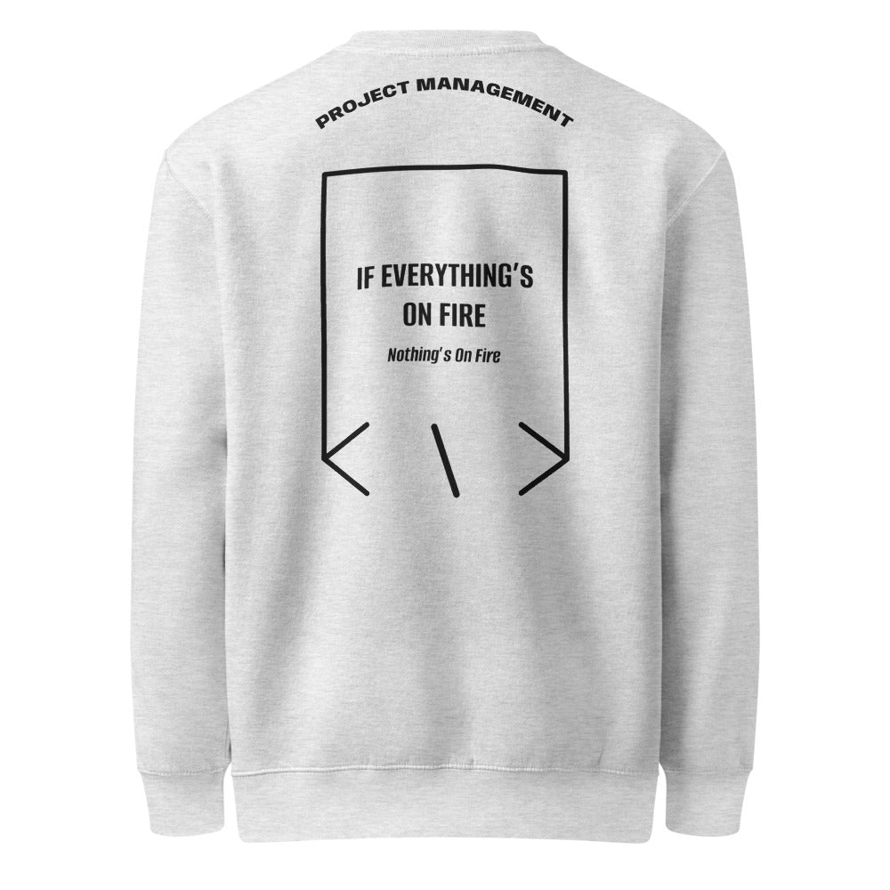 If Everything’s On Fire — Heather Grey Black back mockup