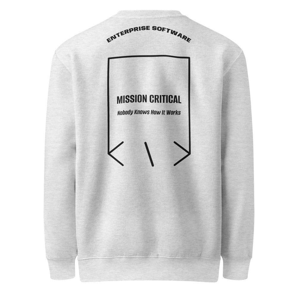 Mission Critical — Heather Grey Black back mockup