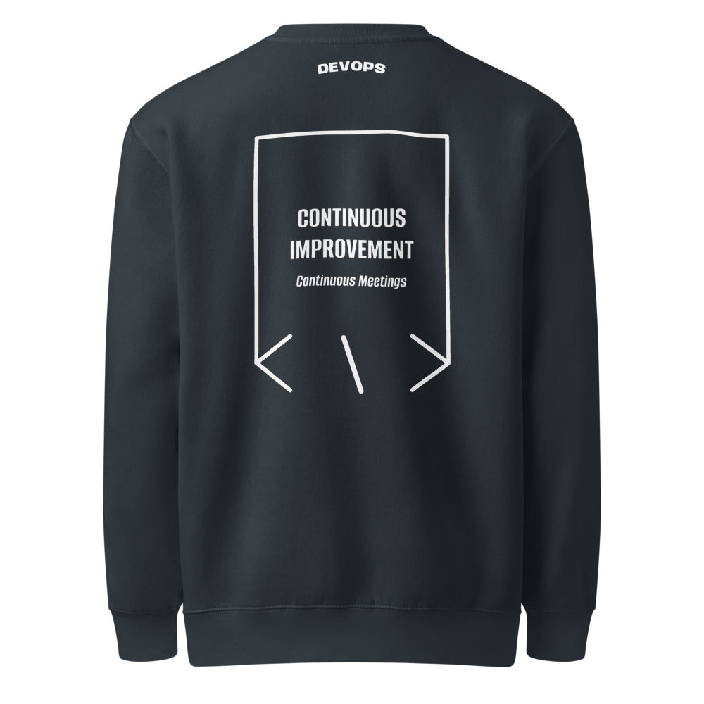 Continuous Improvement — Navy White back mockup
