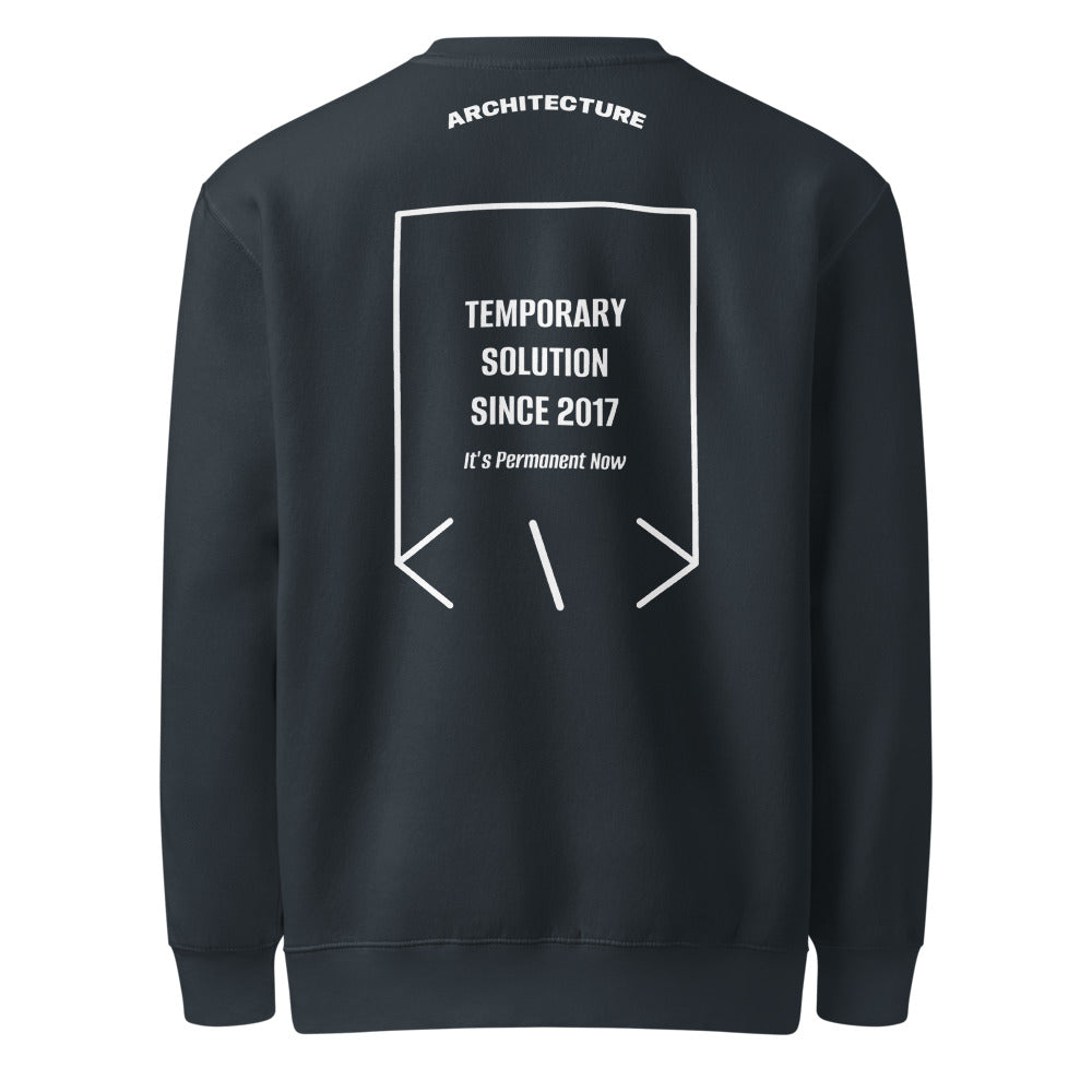 Temporary Solution Since 2017 — Navy White back mockup
