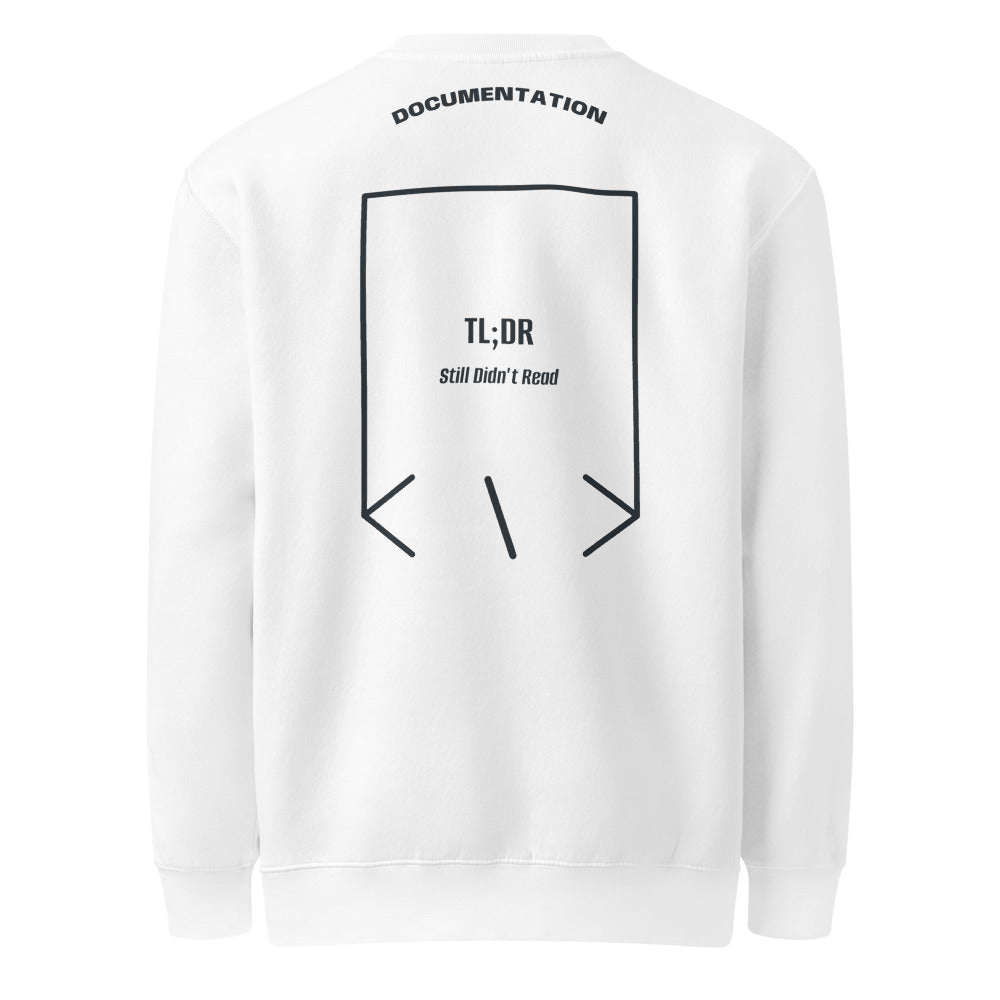 TL;DR — White Navy back mockup