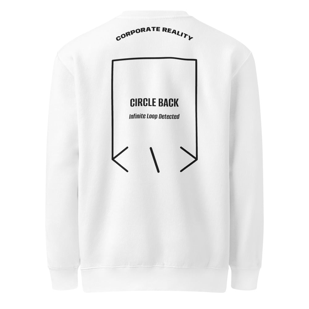 Circle Back — White Black back mockup