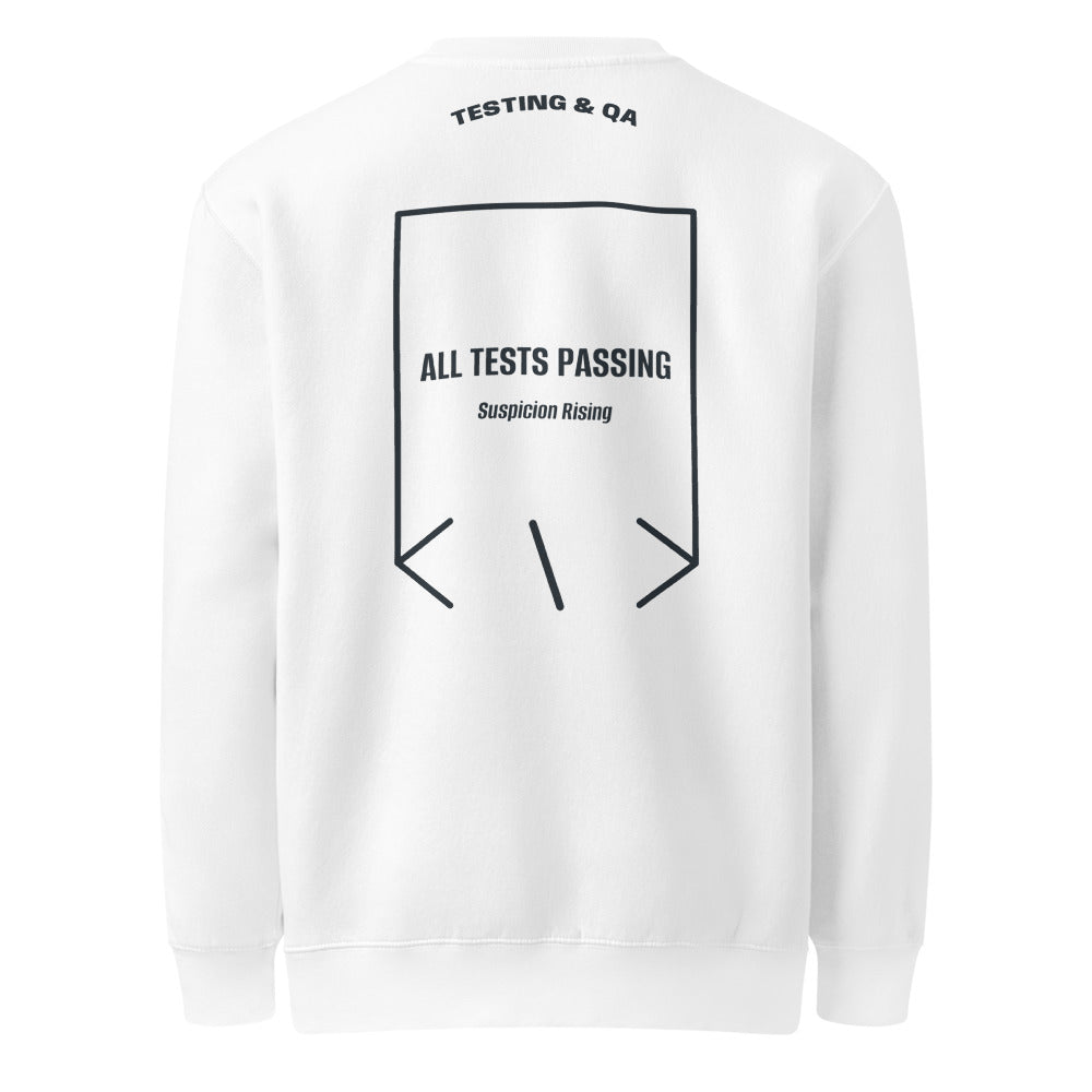 All Tests Passing — secondary back mockup
