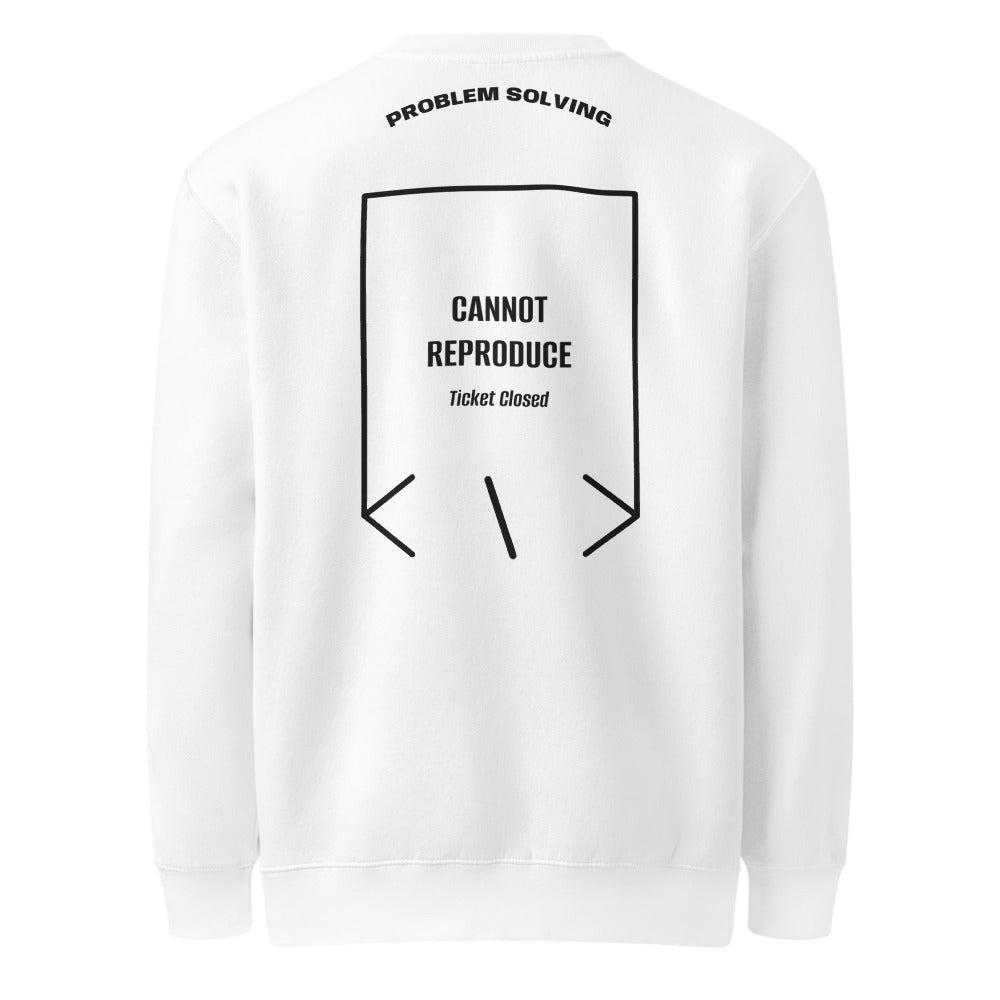 Cannot Reproduce — White Black back mockup