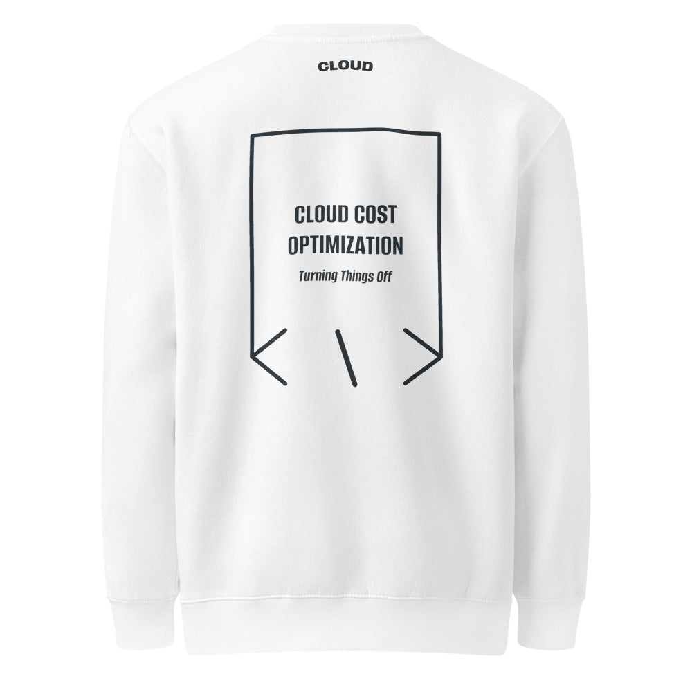 Cloud Cost Optimization — White Navy back mockup