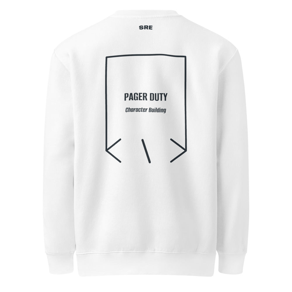 Pager Duty — White Navy back mockup