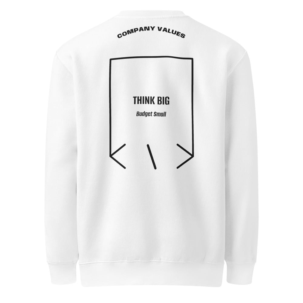 Think Big — White Black back mockup