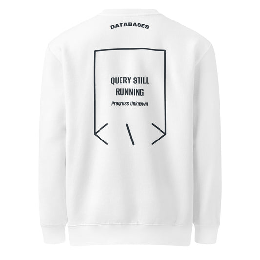 Query Still Running — secondary back mockup
