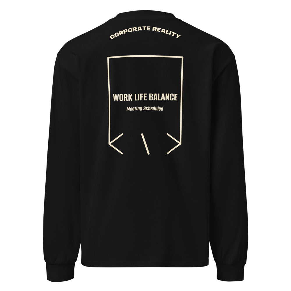 Work Life Balance — Black Ecru back mockup