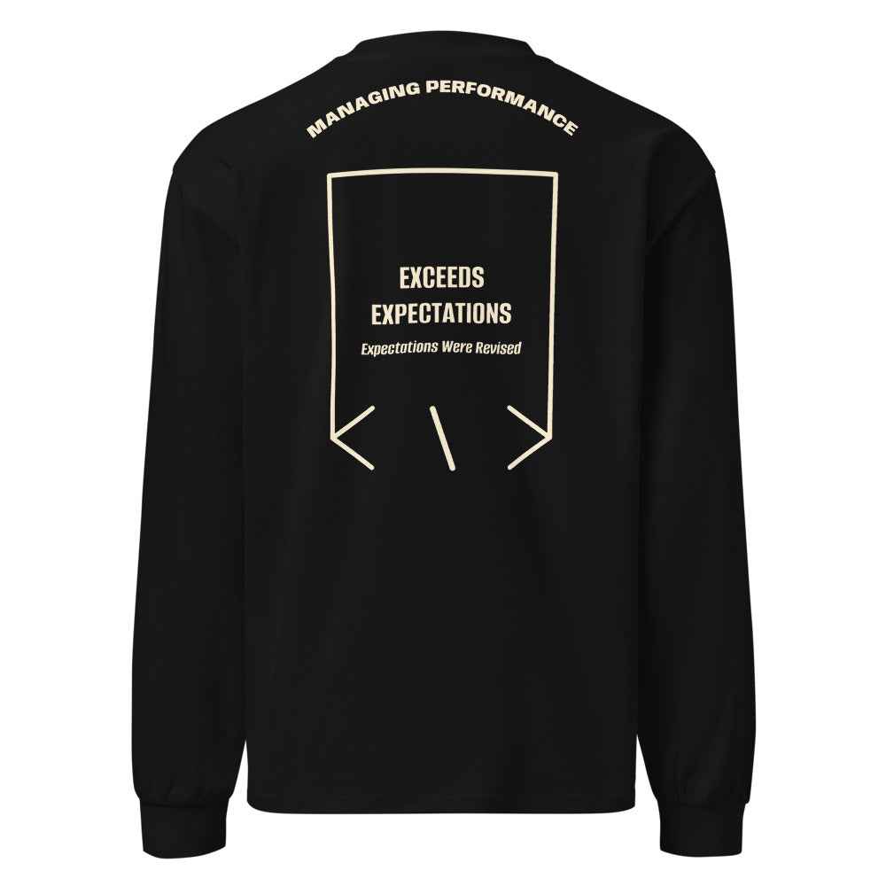 Exceeds Expectations — Black Ecru back mockup