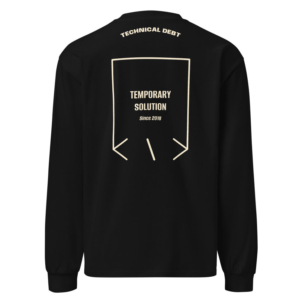 Temporary Solution — Black Ecru back mockup