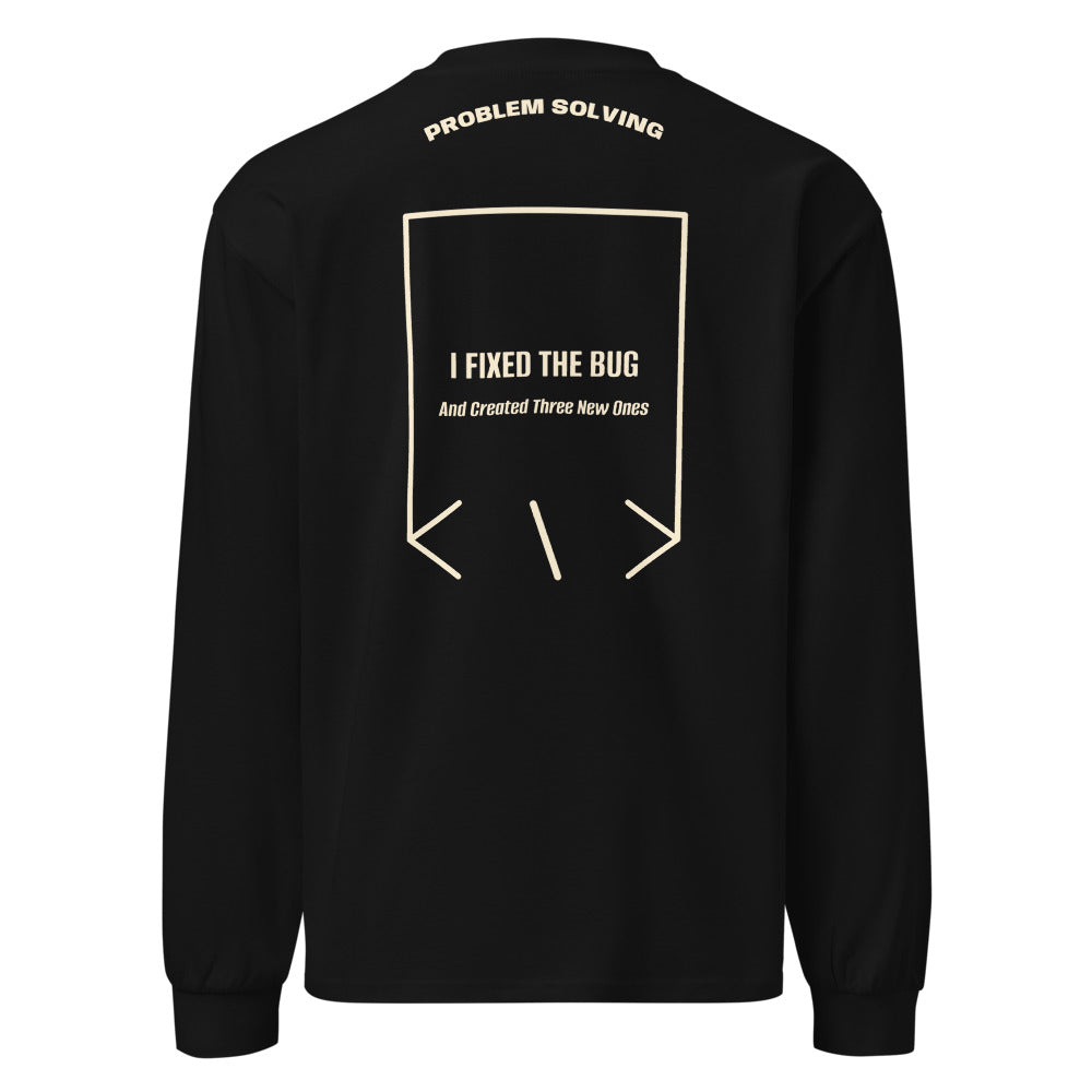 I Fixed The Bug — Black Ecru back mockup