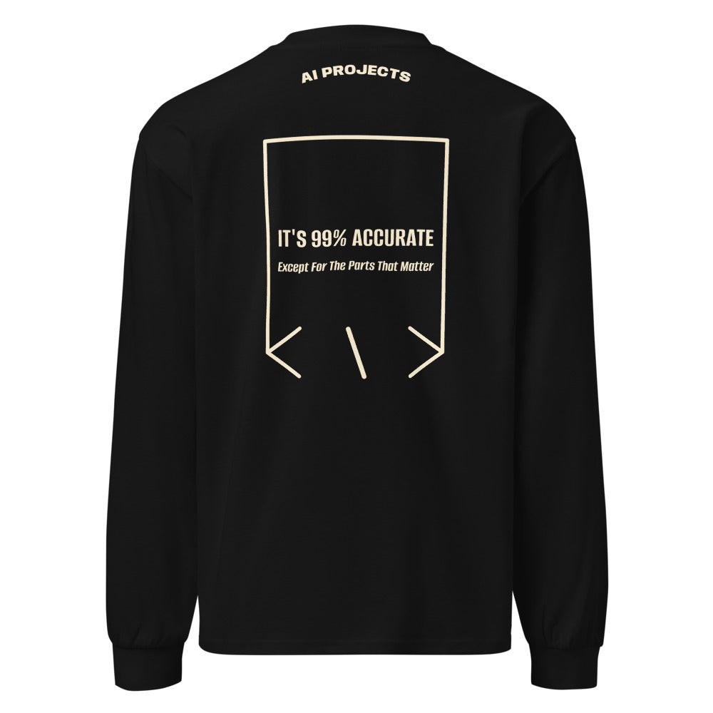 It's 99% Accurate — Black Ecru back mockup