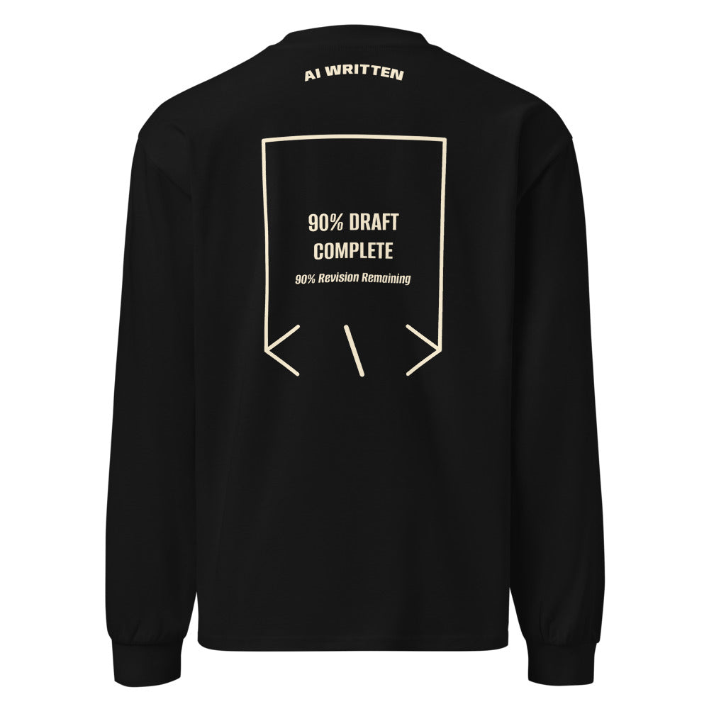 90% Draft Complete — secondary back mockup
