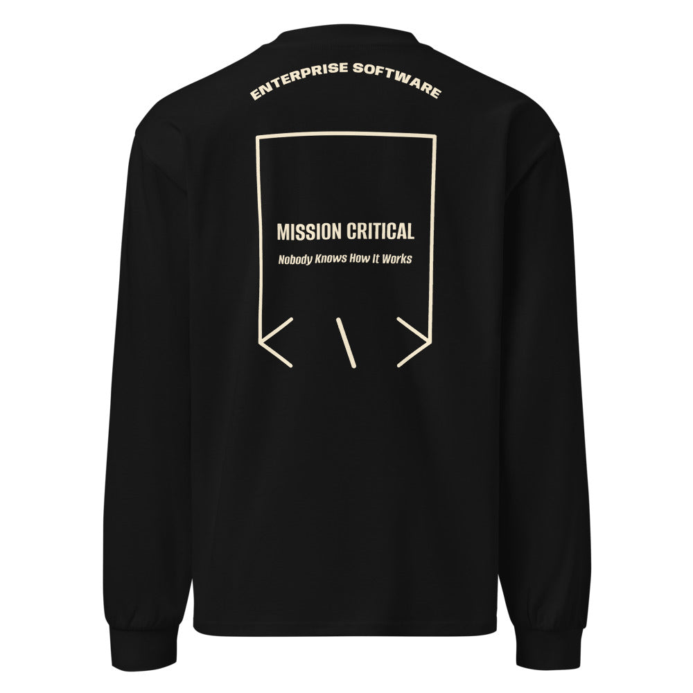 Mission Critical — Black Ecru back mockup