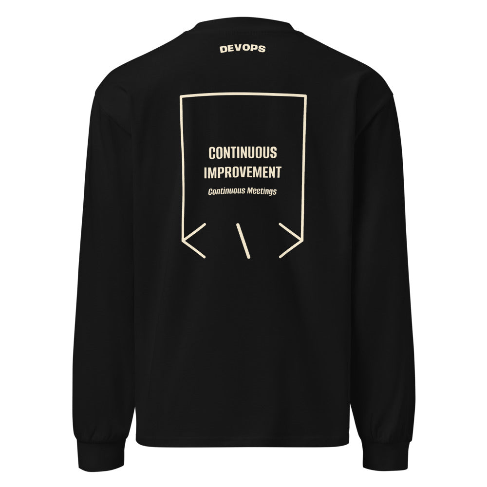 Continuous Improvement — Black Ecru back mockup