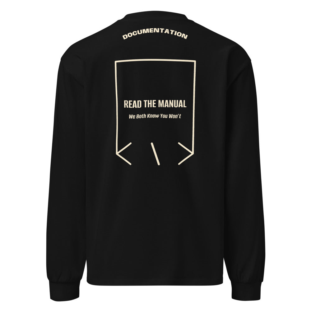 Read The Manual — Black Ecru back mockup