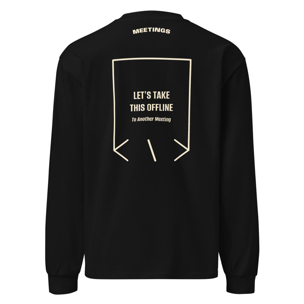Let's Take This Offline — Black Ecru back mockup