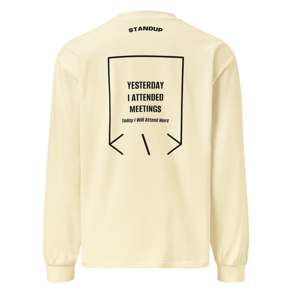 Yesterday I Attended Meetings — Butter Black back mockup
