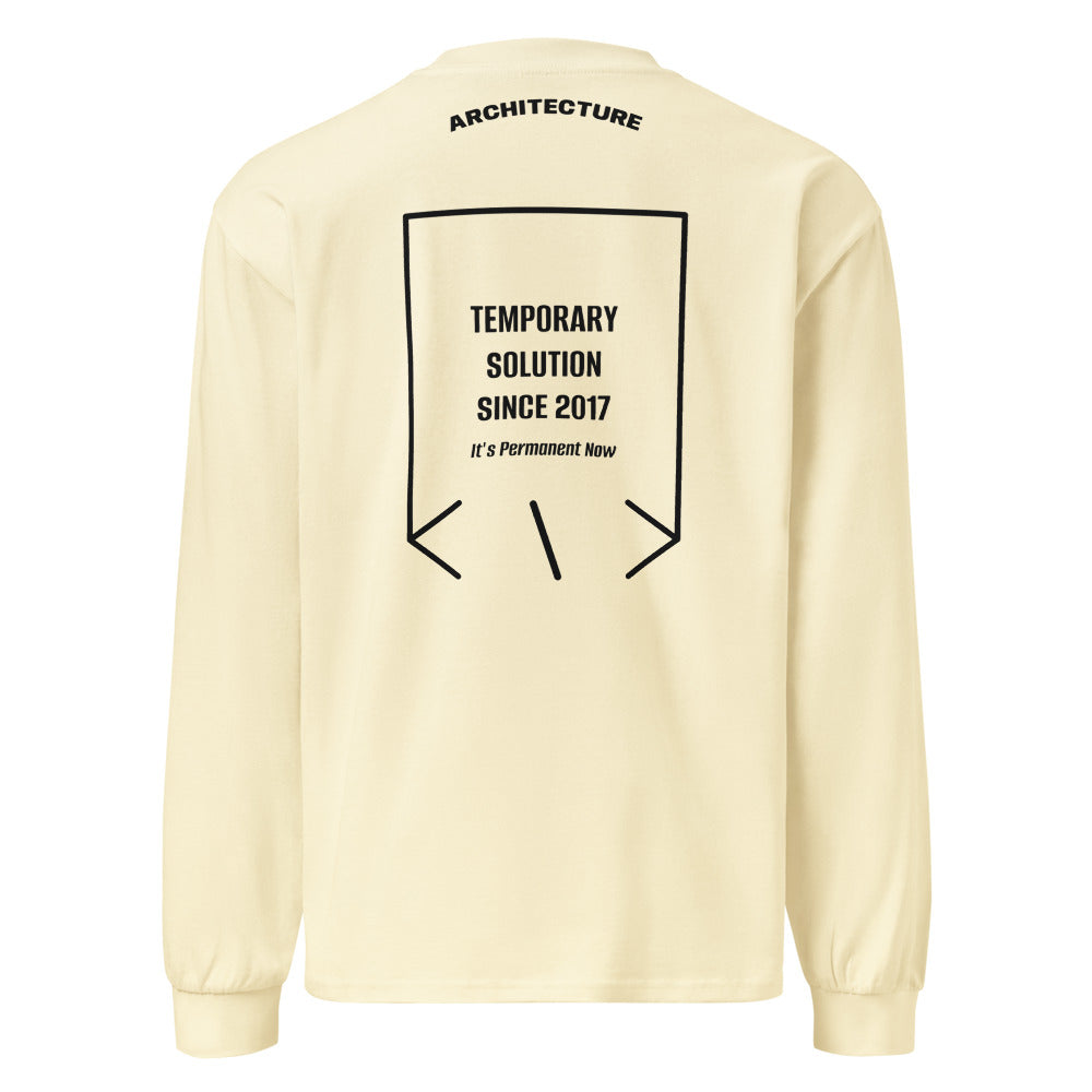 Temporary Solution Since 2017 — Butter Black back mockup
