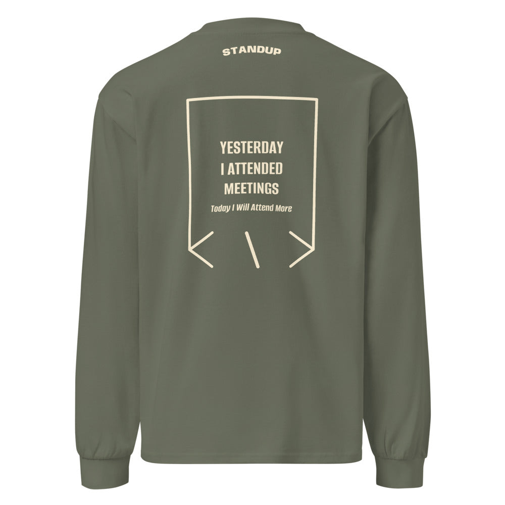 Yesterday I Attended Meetings — Cypress Ecru back mockup