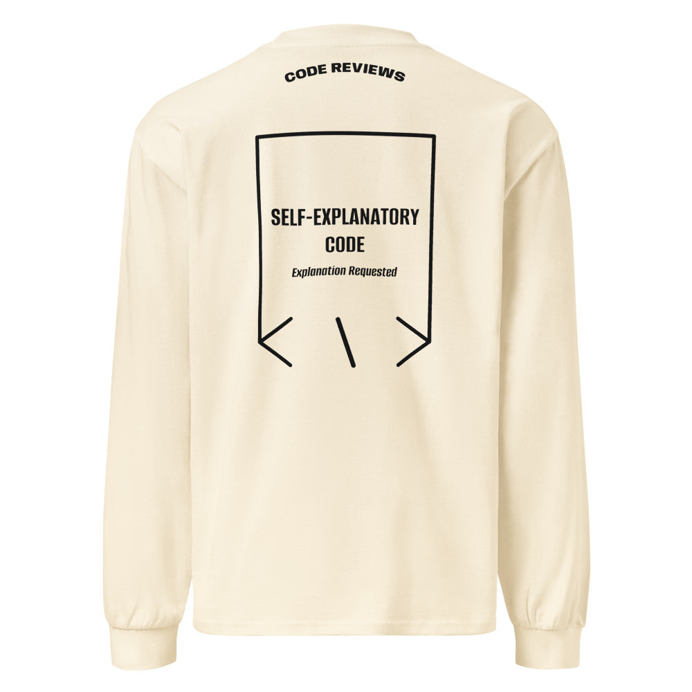 Self-Explanatory Code — Ecru Black back mockup