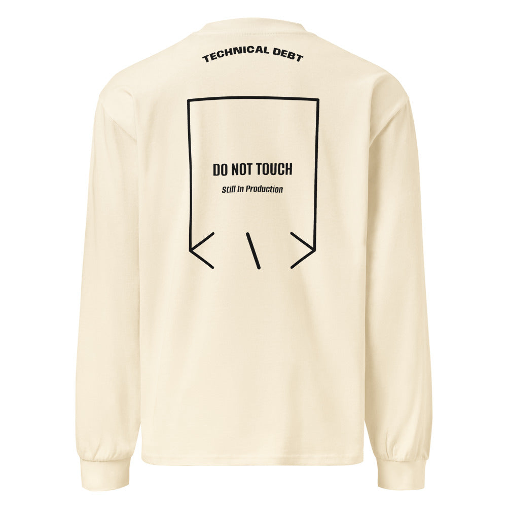 Do Not Touch — Ecru Black back mockup