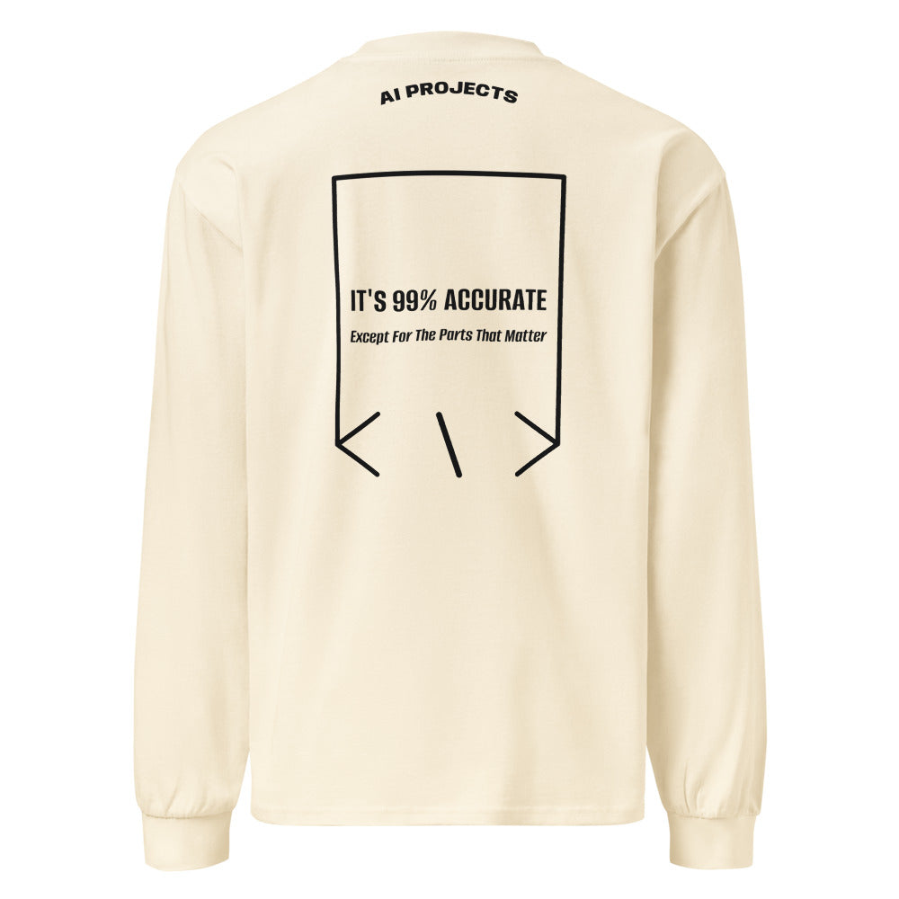 It's 99% Accurate — Ecru Black back mockup