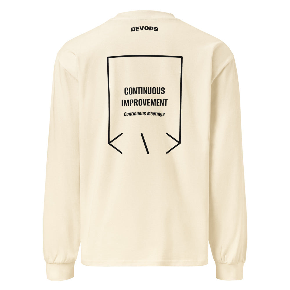 Continuous Improvement — Ecru Black back mockup
