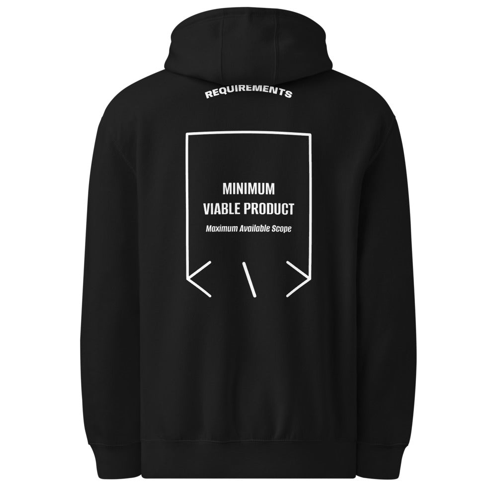 Minimum Viable Product — Black White back mockup