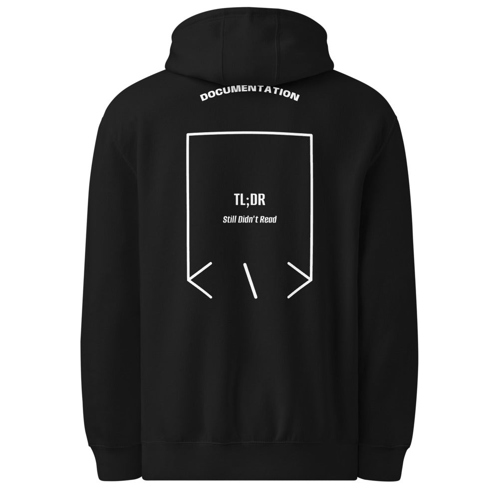 TL;DR — Black White back mockup