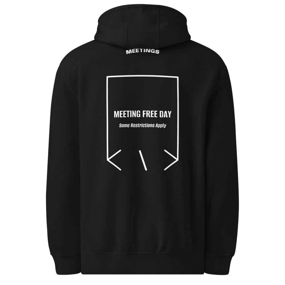 Meeting Free Day — Black White back mockup