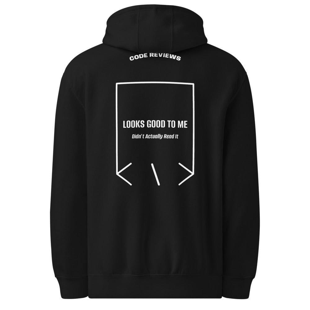 Looks Good To Me — Black White back mockup