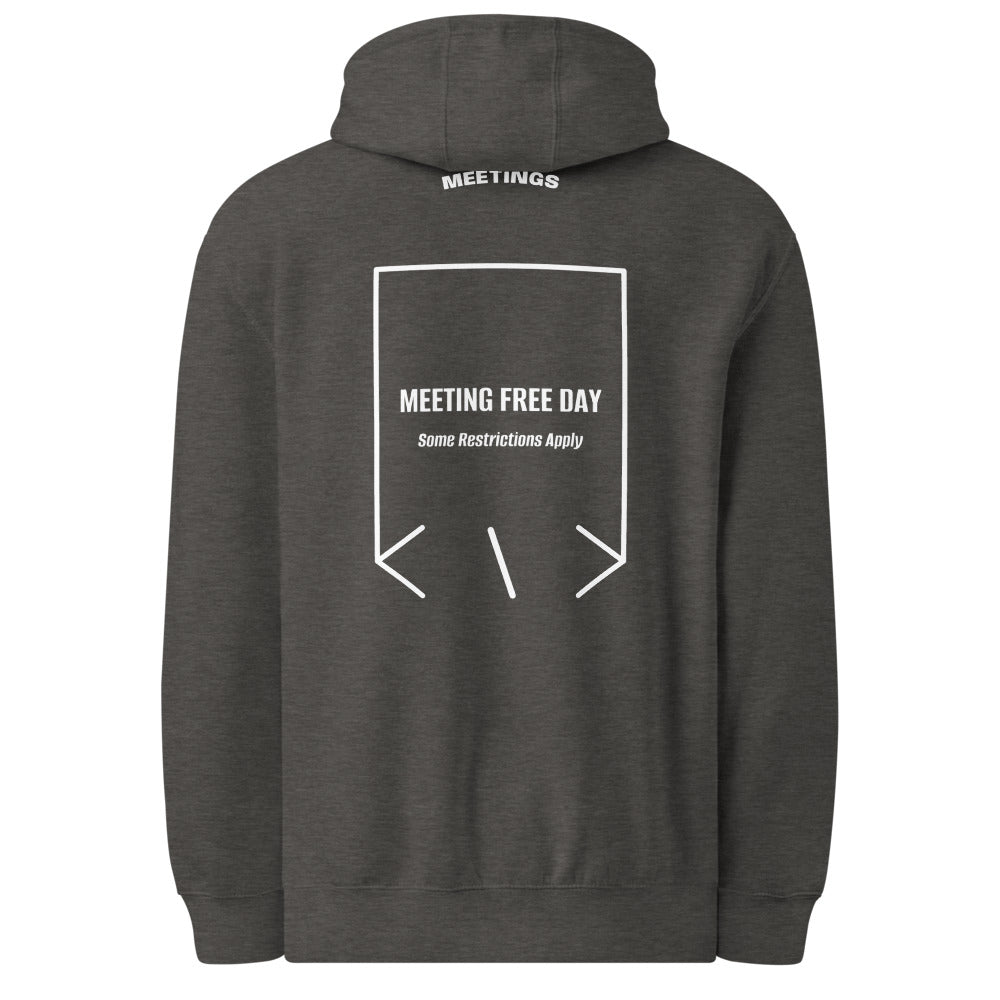 Meeting Free Day — Charcoal Heather White back mockup