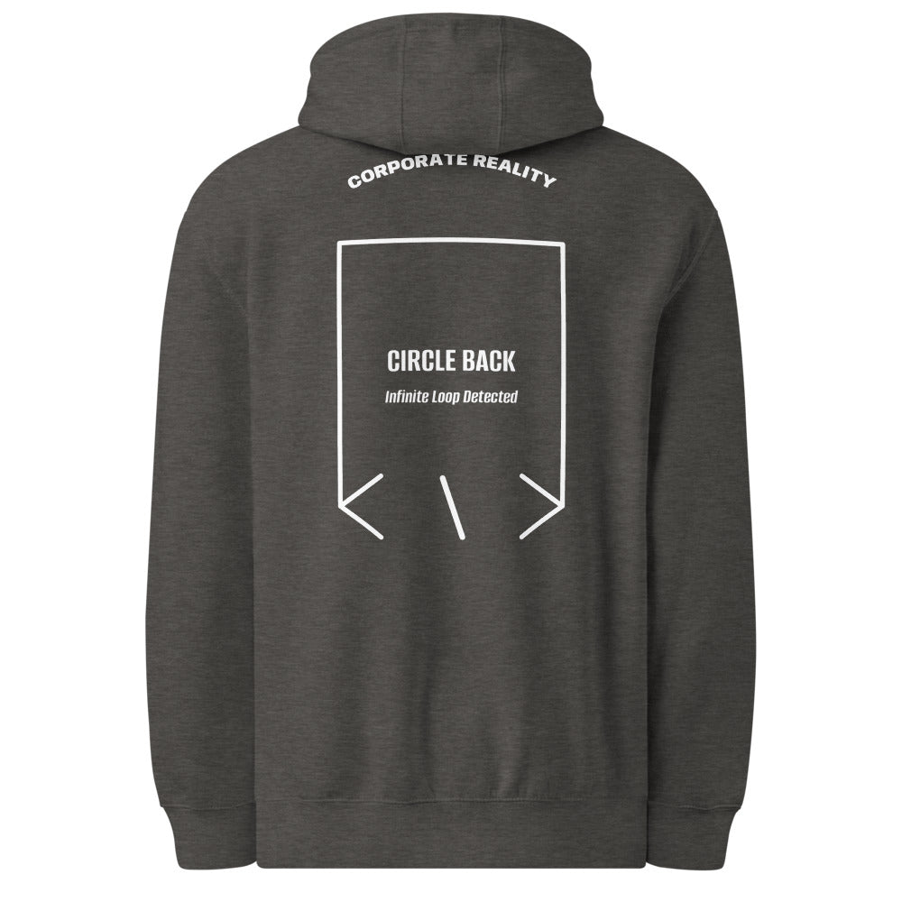 Circle Back — Charcoal Heather White back mockup