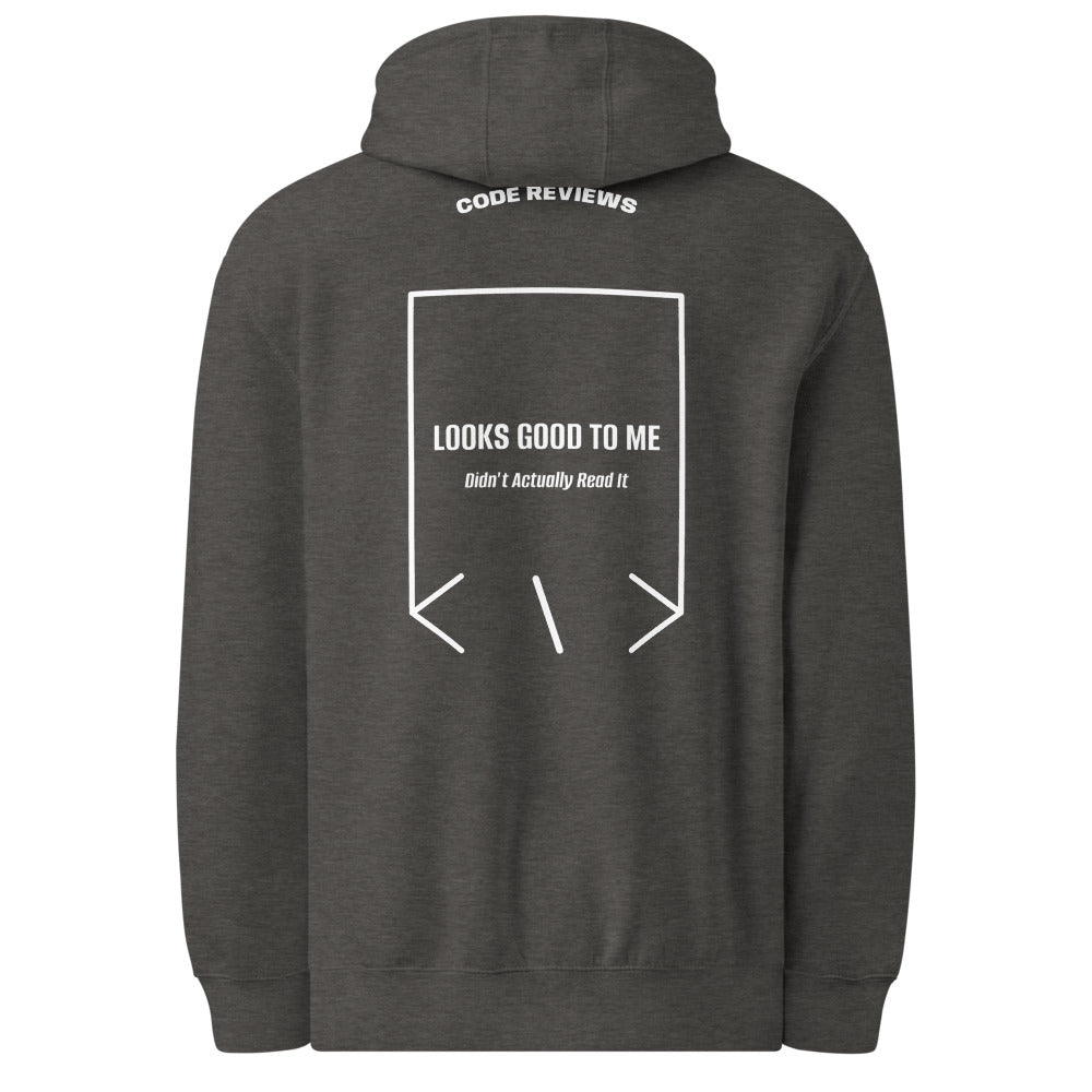 Looks Good To Me — Charcoal Heather White back mockup