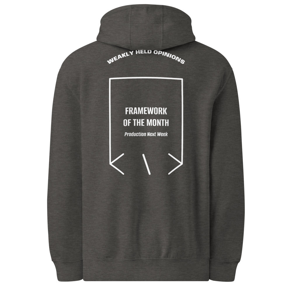 Framework Of The Month — Charcoal Heather White back mockup