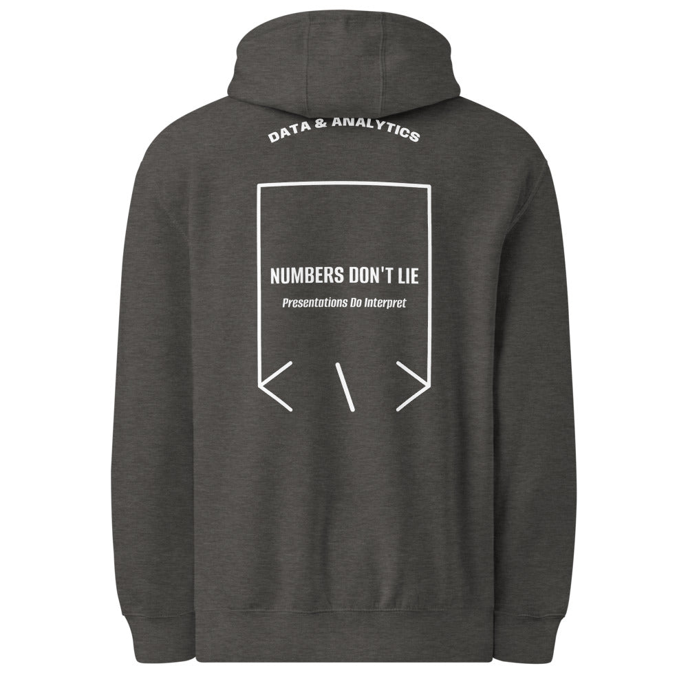 Numbers Don't Lie — Charcoal Heather White back mockup