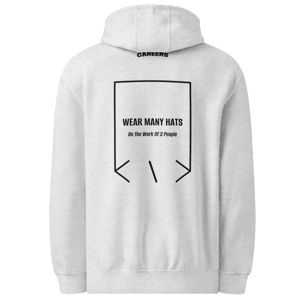 Wear Many Hats — Heather Grey Black back mockup