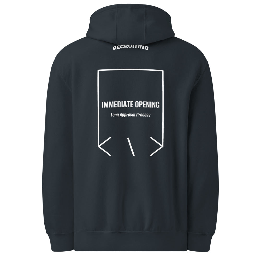 Immediate Opening — Navy White back mockup