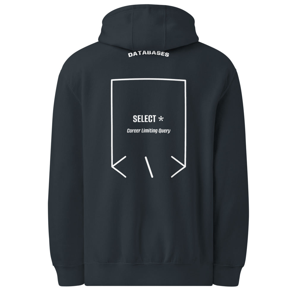SELECT * — Navy White back mockup