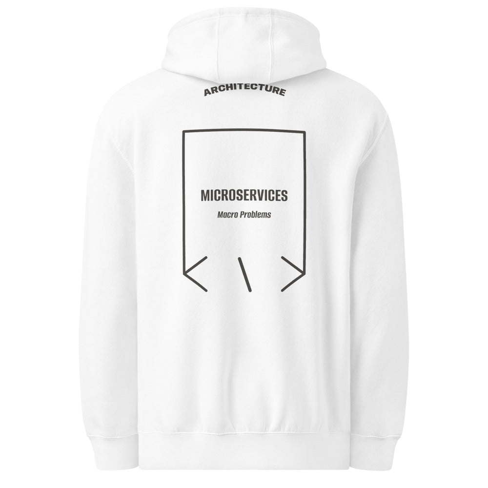 Microservices — White Charcoal Heather back mockup