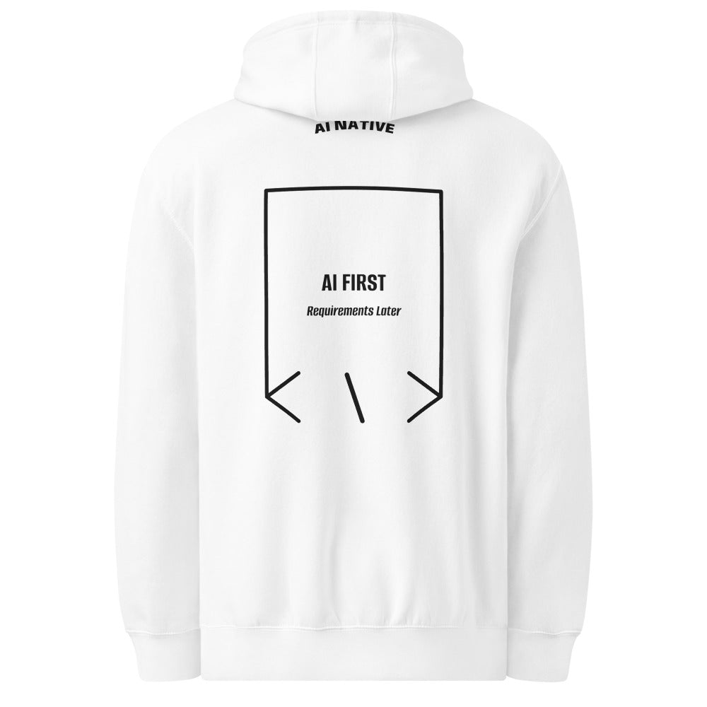 AI First — White Black back mockup