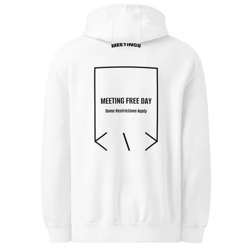 Meeting Free Day — White Black back mockup